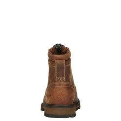 Ariat Men's Groundbreaker 6" Brown Lace-Up Soft Toe Work Boots 10016256 -Ariat 10016256 heel