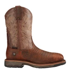 Ariat® Men's WorkHog Brown Croco Print Composite Toe Boots 10017416 -Ariat 10017416 side11