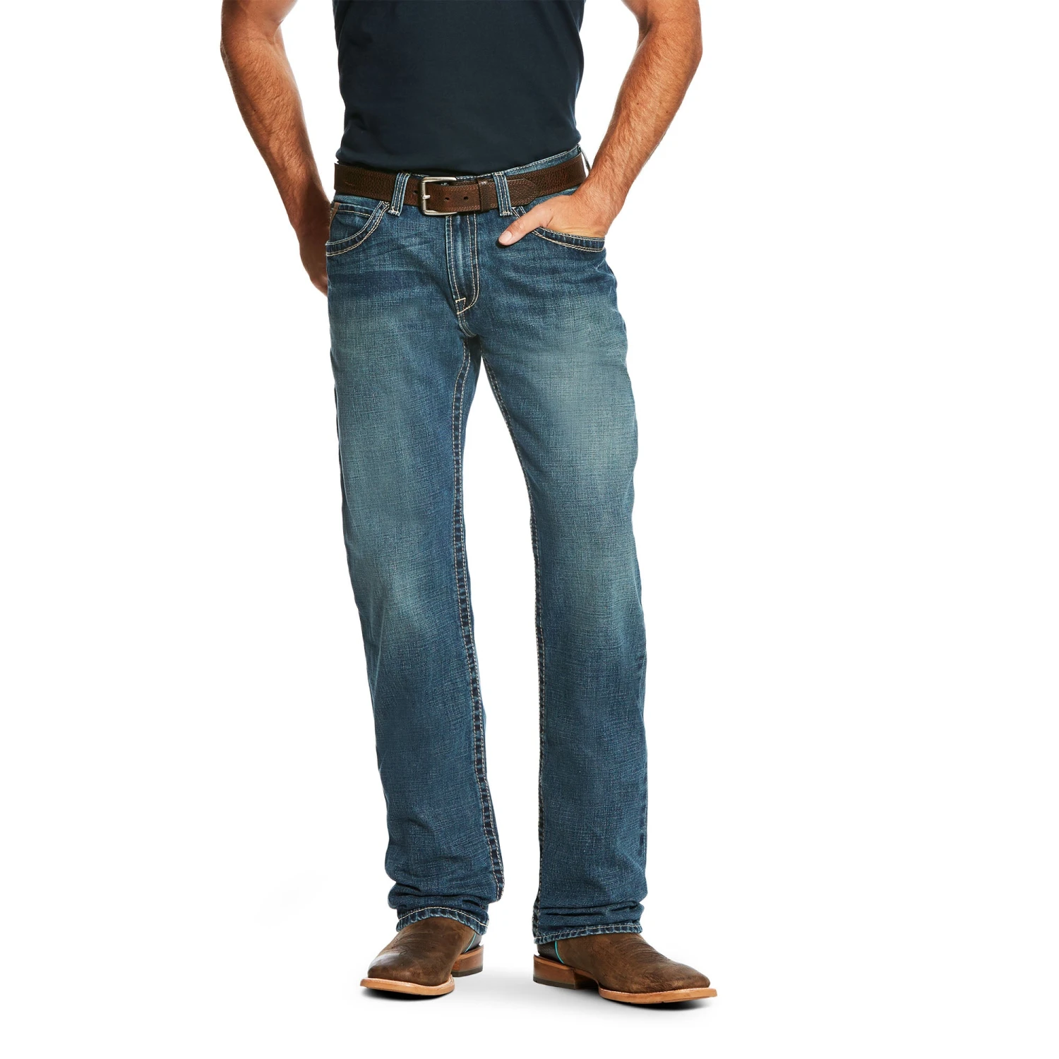 Ariat Mens M3 Loose Stackable Straight Leg Boundary Jeans 10021431 4 Ariat Mens M3 Loose Stackable Straight Leg Boundary Jeans 10021431 - Image 2