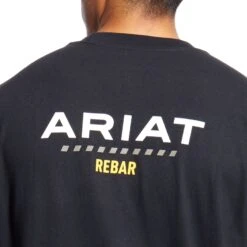 Ariat Men's Rebar Cotton Strong Logo Black T-shirt 10025405 7 Ariat Men's Rebar Cotton Strong Logo Black T-shirt 10025405 -Ariat 10025405 detail02