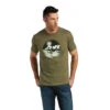 Ariat® Men's Desert Scape Military Heather Short Sleeve T-Shirt 10038195 -Ariat 10038195 front