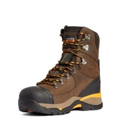 Ariat Men's Endeavor 8" H2O Carbon Toe Chocolate Brown Boots 10038373 -Ariat 10038373 2