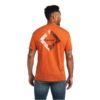 Ariat® Men's Diamond Wood Short Sleeve Adobe Heather T-Shirt 10040875 -Ariat 10040875A