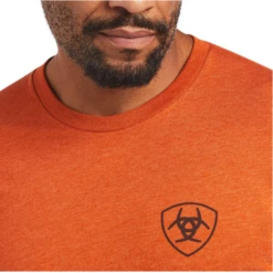 Ariat® Men's Diamond Wood Short Sleeve Adobe Heather T-Shirt 10040875 8 Ariat® Men's Diamond Wood Short Sleeve Adobe Heather T-Shirt 10040875 -Ariat 10040875D