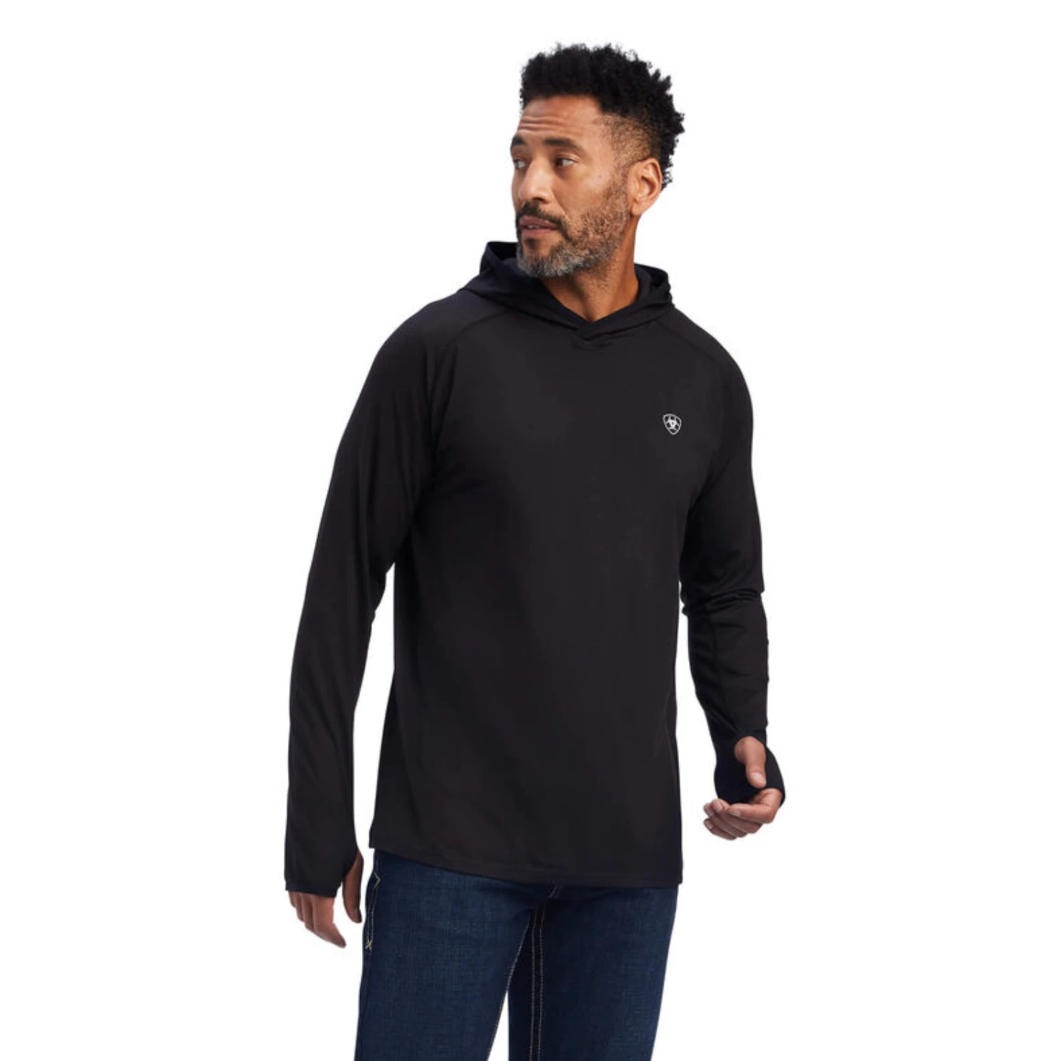 Ariat® Men's Black Cornell Base Layer Hoodie 10040999 3 Ariat® Men's Black Cornell Base Layer Hoodie 10040999