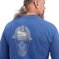 Ariat® Men's Rebar Roughneck Skull Graphic Blue T-Shirt 10041589 8 Ariat® Men's Rebar Roughneck Skull Graphic Blue T-Shirt 10041589 -Ariat 10041589d