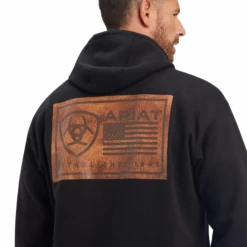 Ariat® Men's Black EST Block Logo Graphic Hoodie 10041724 8 Ariat® Men's Black EST Block Logo Graphic Hoodie 10041724 -Ariat 10041724a