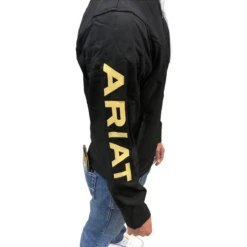 Ariat® Men's New Team Softshell Black & Gold Jacket 10043054 -Ariat 10043054 2