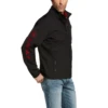 Ariat® Men's Logo 2.0 Black & Red Softshell Jacket 10043176 1 Ariat® Men's Logo 2.0 Black & Red Softshell Jacket 10043176 -Ariat 10043176