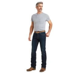 Ariat® Men's M5 Roadhouse Dark Wash Straight Leg Jeans 10043189 -Ariat 10043189c