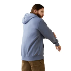 Ariat® Men's Rebar Workman 1/4 Zip Blue Heather Hoodie 10043368 -Ariat 10043368b 73f1be87 6e39 44dc b2f8 bbbac2889667