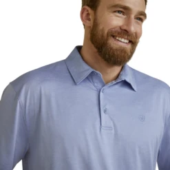 Ariat® Men's Charger 2.0 Lavender Lustre Polo 10045020 -Ariat 10045020a