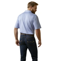 Ariat® Men's Charger 2.0 Lavender Lustre Polo 10045020 -Ariat 10045020c