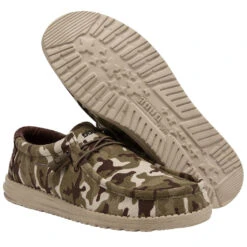 Hey Dude® Wally Men's Camo USA Flag Slip On Shoe 110067037 -Ariat 110067037 WALLY CAMO FLAG LEFT 3321