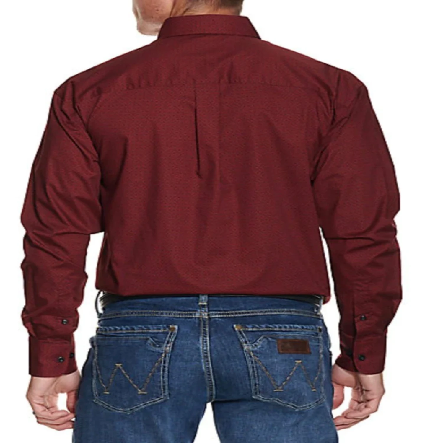 Wrangler® Men's Classic Diamond Floral Red Button Down Shirt 112318493 4 Wrangler® Men's Classic Diamond Floral Red Button Down Shirt 112318493 - Image 2