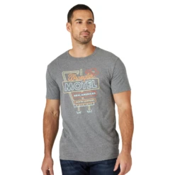 Wrangler® Men's Motel Logo Graphite Heather T-Shirt 112319276 -Ariat 112319276 b