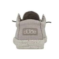 Hey Dude® Men's Wally Eco Linen Beige Slip On Shoes 112470521 -Ariat 112470521b