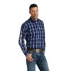 Ariat Men's Team Wells Blue Depths Button Down Shirt 10038083 -Ariat 1280 gYYU4d7pyYQ9