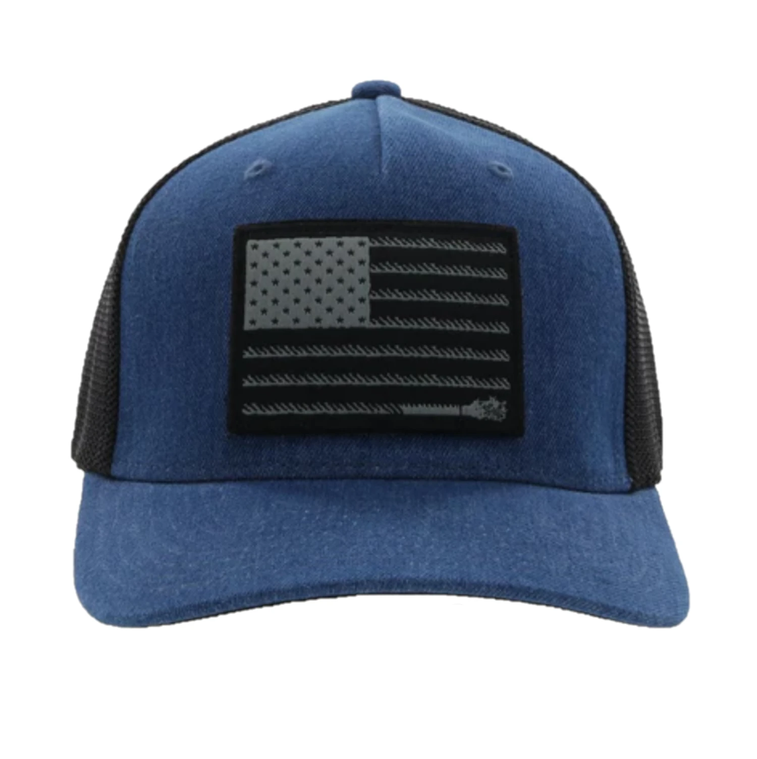 Hooey Men's Liberty Roper 5-panel Denim & Black Flexfit Cap 2210DEBK 5 Hooey Men's Liberty Roper 5-panel Denim & Black Flexfit Cap 2210DEBK - Image 3