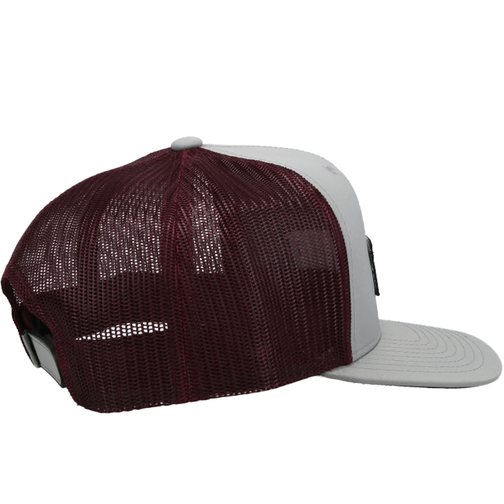 Hooey Unisex "Lock Up" Grey & Maroon Snapback Hat 2113T-GYMA 5 Hooey Unisex "Lock Up" Grey & Maroon Snapback Hat 2113T-GYMA - Image 3
