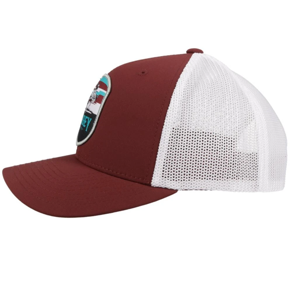 Hooey Men's "Cheyenne" Maroon And White Hat 2144T-MAWH 6 Hooey Men's "Cheyenne" Maroon And White Hat 2144T-MAWH - Image 4