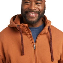 Ariat® Men's Rebar Workman Copper 1/4 Zip Hoodie 10037727 5 Ariat® Men's Rebar Workman Copper 1/4 Zip Hoodie 10037727 - Image 3