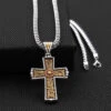 Twister Men's Antique Silver & Gold Cross Pendant Necklace 32146 -Ariat 32146