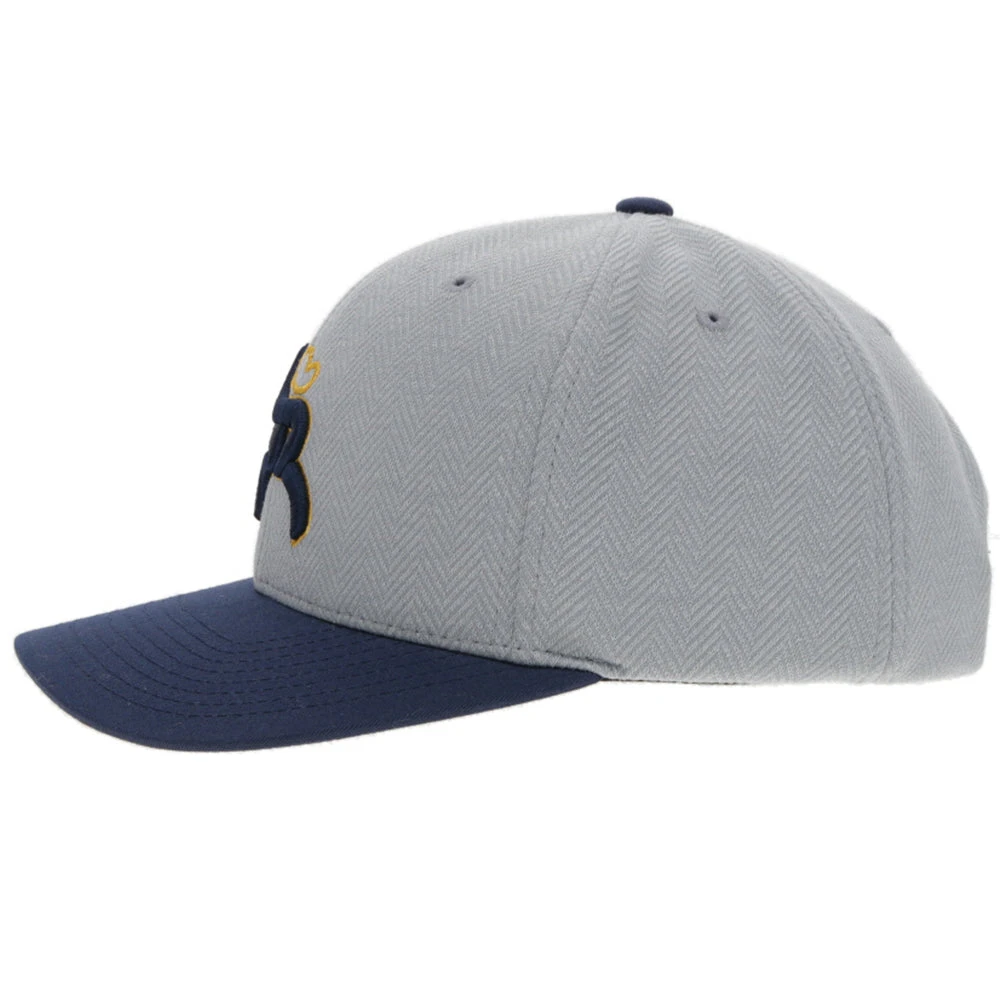 Hooey "Hawk" High-Profile Grey & Navy Snapback Hat 4014T-GY 5 Hooey "Hawk" High-Profile Grey & Navy Snapback Hat 4014T-GY - Image 3