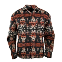 Outback Trading Company® Men's Hudson Aztec Burnt Red Shirt Jacket 42720-BNR -Ariat 42720 BNRe
