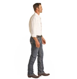Rock & Roll Denim® Men's Double V Dark Straight Leg Jeans RRMD1RRZSD -Ariat 56sd4fsd5f4