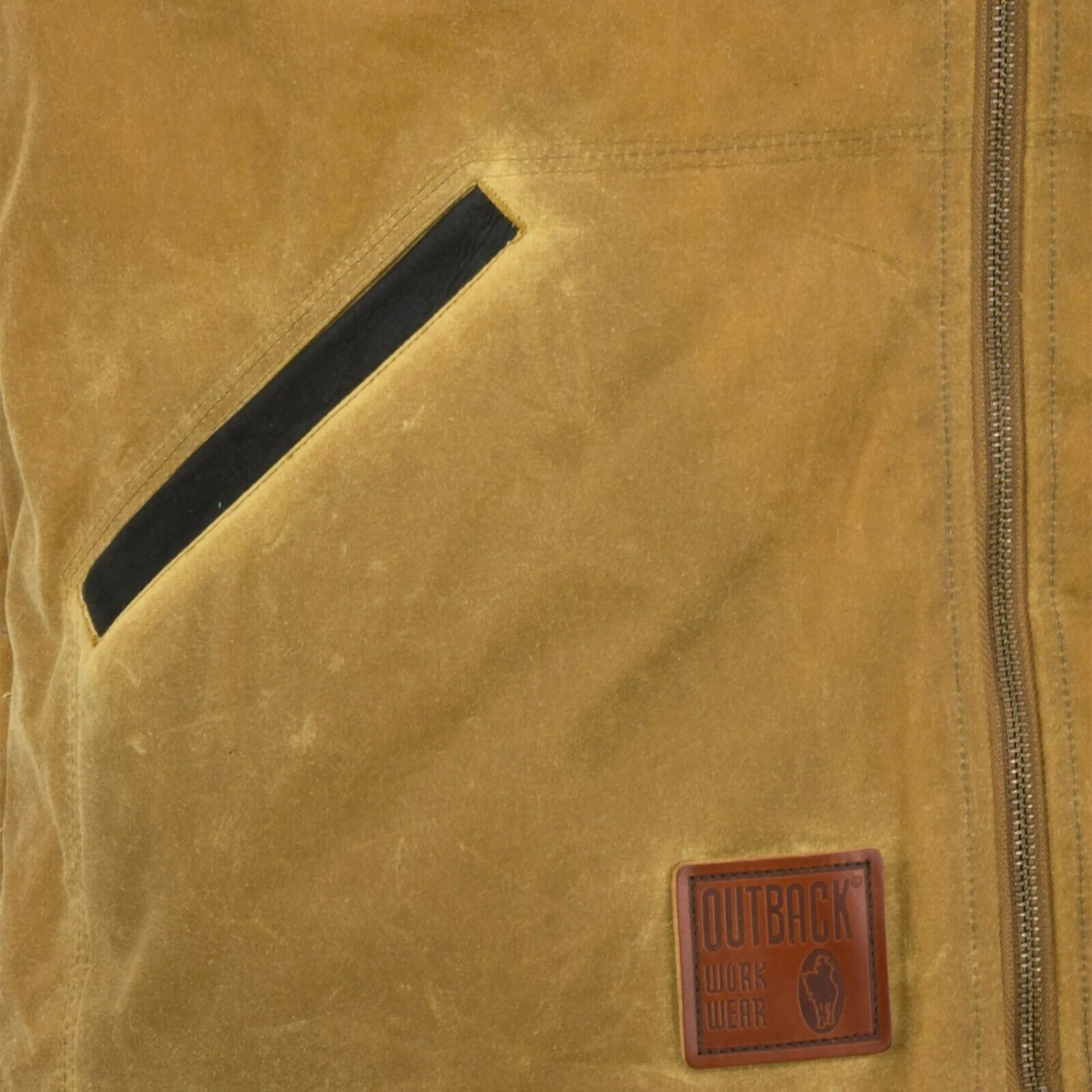 Outback Trading Company® Men's Sawbuck Field Tan Oilskin Vest 2143-FTN 7 Outback Trading Company® Men's Sawbuck Field Tan Oilskin Vest 2143-FTN - Image 5