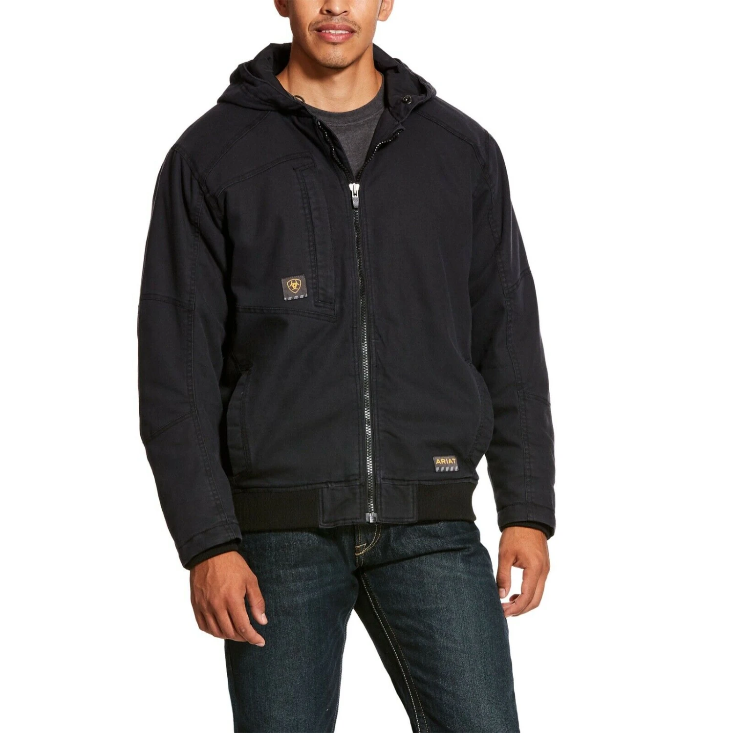 Ariat® Men's Rebar Washed DuraCanvas Black Insulated Jacket 10027852 3 Ariat® Men's Rebar Washed DuraCanvas Black Insulated Jacket 10027852
