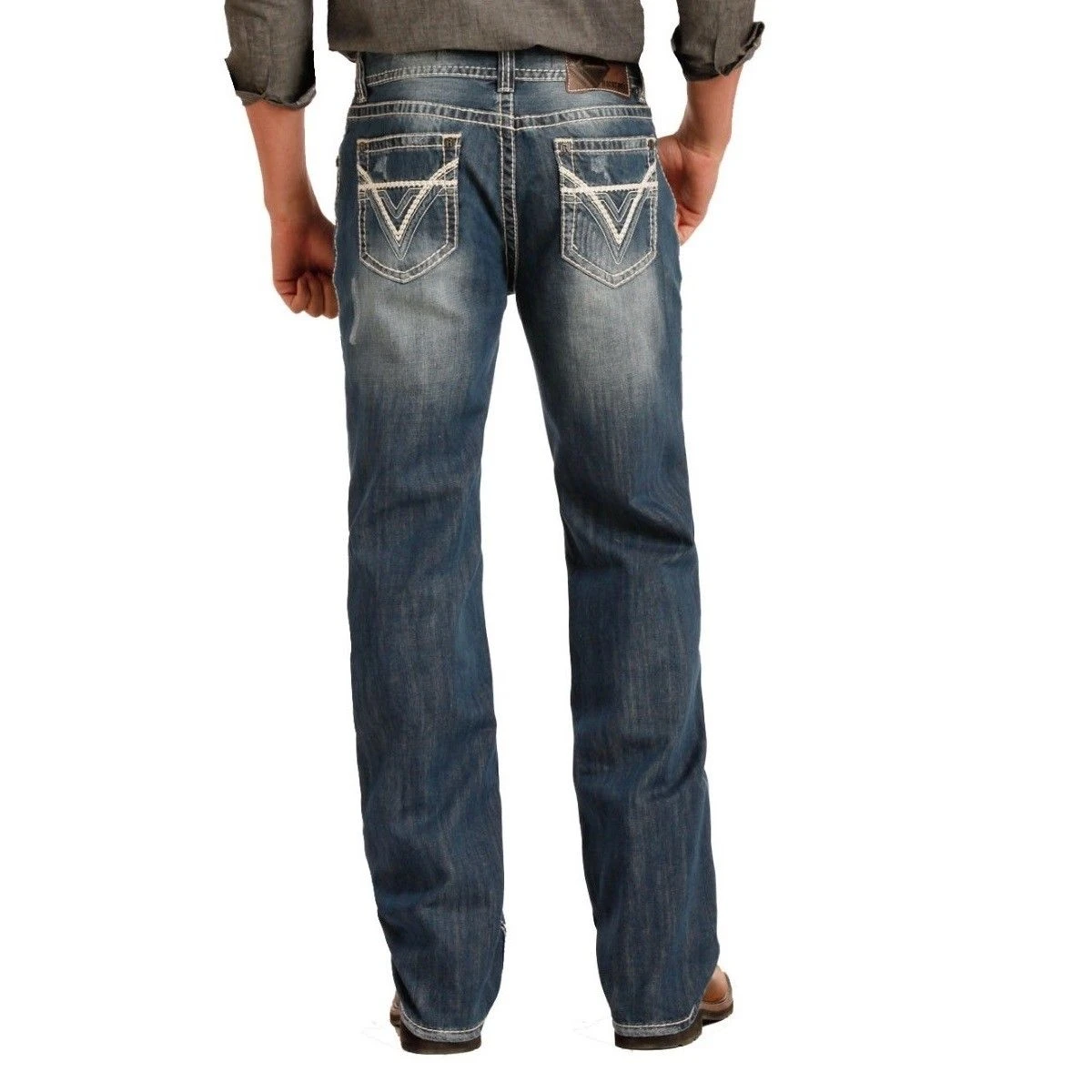Rock & Roll Denim Men's Double Barrel Straight Jeans M0S1612 3 Rock & Roll Denim Men's Double Barrel Straight Jeans M0S1612