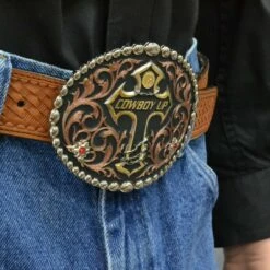 Montana Silversmiths Tri Color Cowboy Up Attitude Belt Buckle 60990 -Ariat 57 abeb5b56 684f 42ff 84b6 f220e88cedb1