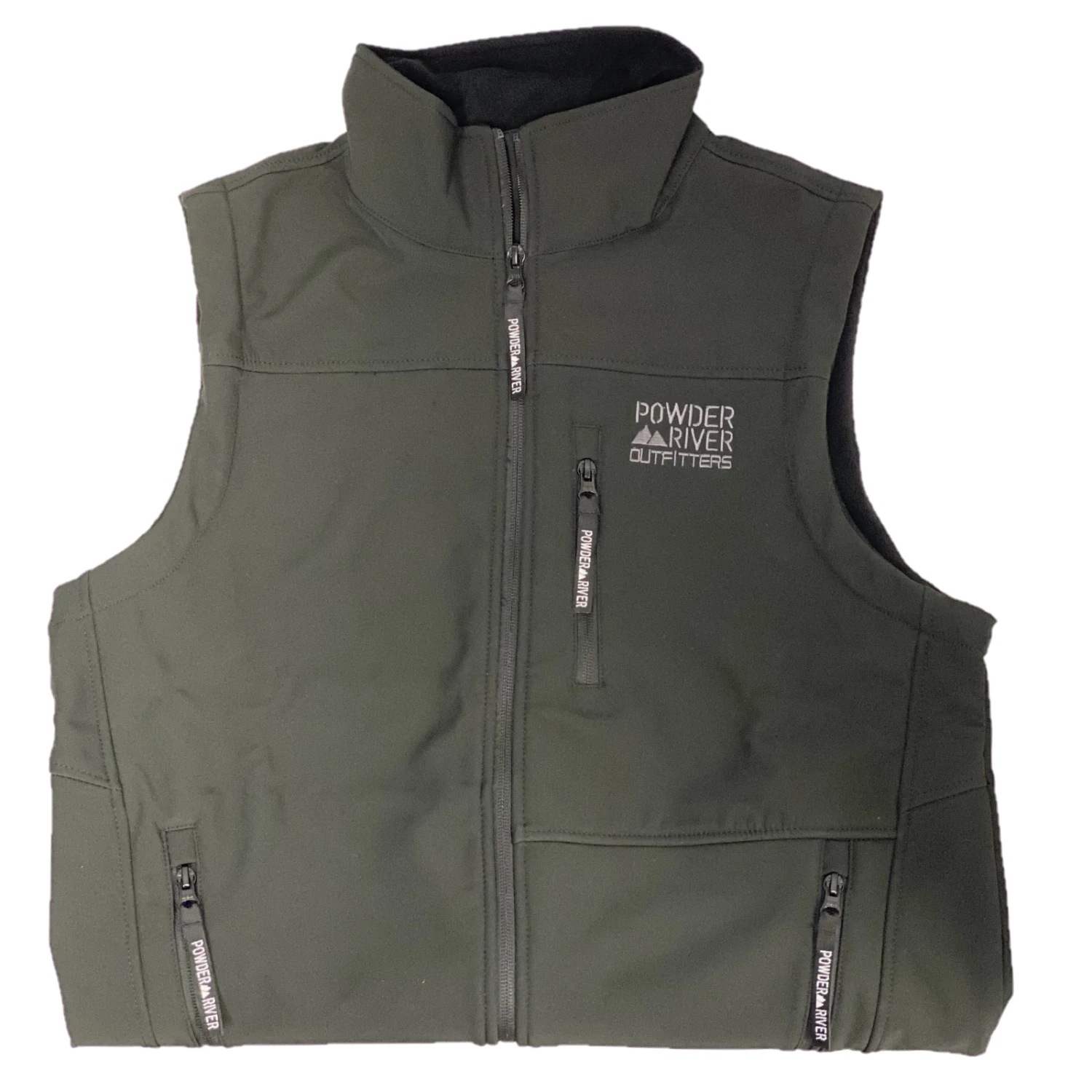 Powder River Outfitters Men's Full Zip Black Softshell Vest 98-9652-01 3 Powder River Outfitters Men's Full Zip Black Softshell Vest 98-9652-01