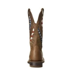 Ariat® Men's Quickdraw VentTEK® Brown Patriotic Flag Boots 10027165 -Ariat 57 deedf628 8013 4b61 86fe f14d0a6c5d05