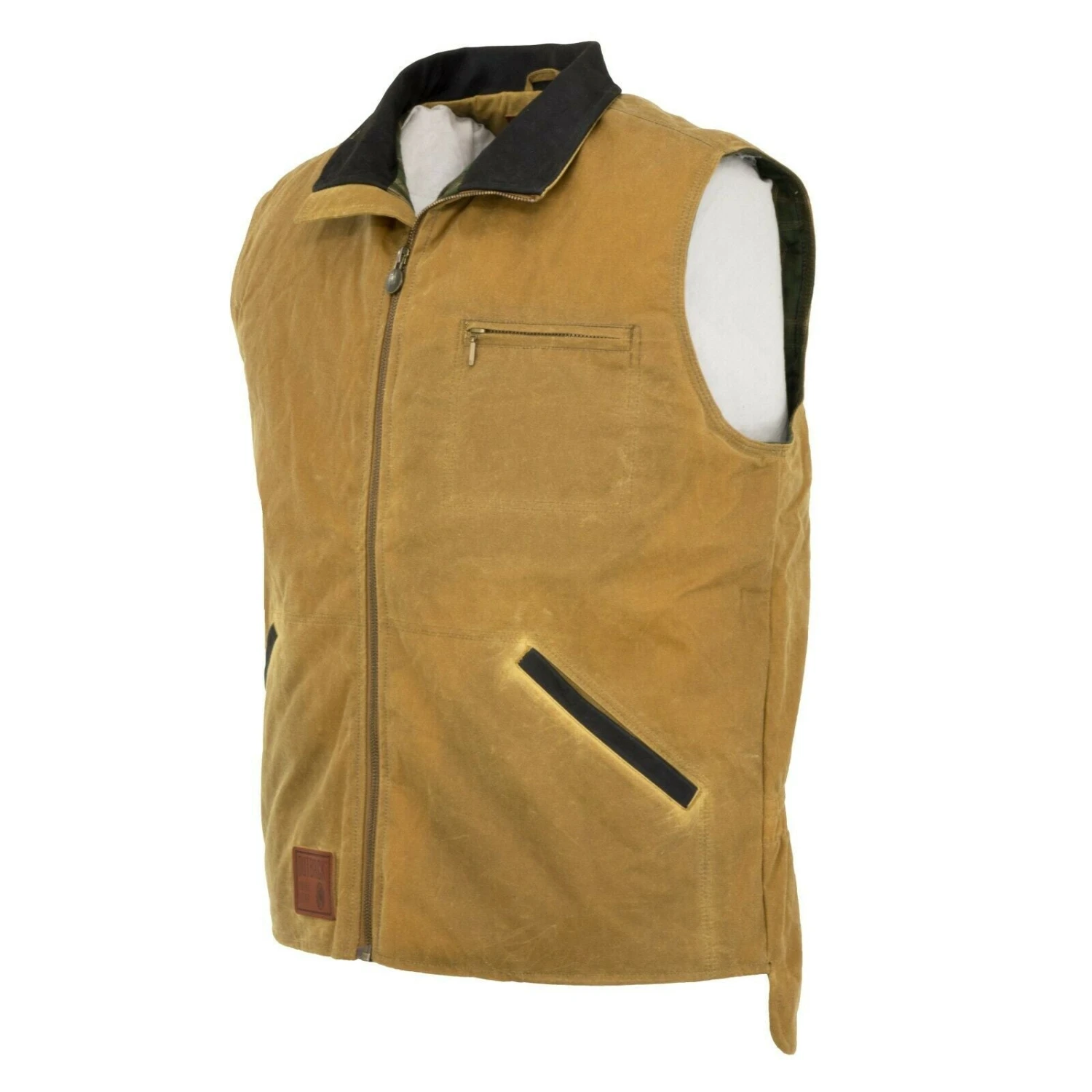 Outback Trading Company® Men's Sawbuck Field Tan Oilskin Vest 2143-FTN 4 Outback Trading Company® Men's Sawbuck Field Tan Oilskin Vest 2143-FTN - Image 2