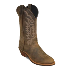 Abilene Men's 12" Distressed Cowhide Brown Western Boots 6412