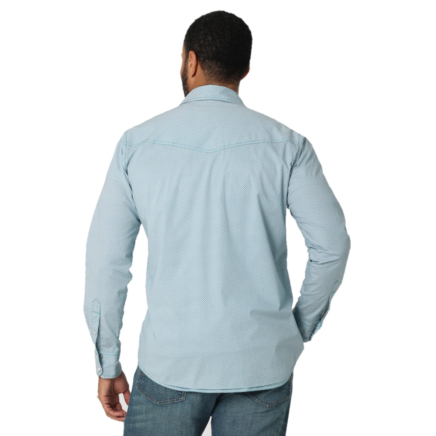 Wrangler® Men's 20X Competition Advanced Comfort Teal Shirt 112318882 4 Wrangler® Men's 20X Competition Advanced Comfort Teal Shirt 112318882 - Image 2