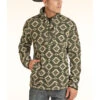 Powder River Outfitters Men's Aztec Knit Olive Pullover 91-1041-31 1 Powder River Outfitters Men's Aztec Knit Olive Pullover 91-1041-31 -Ariat 91 1041