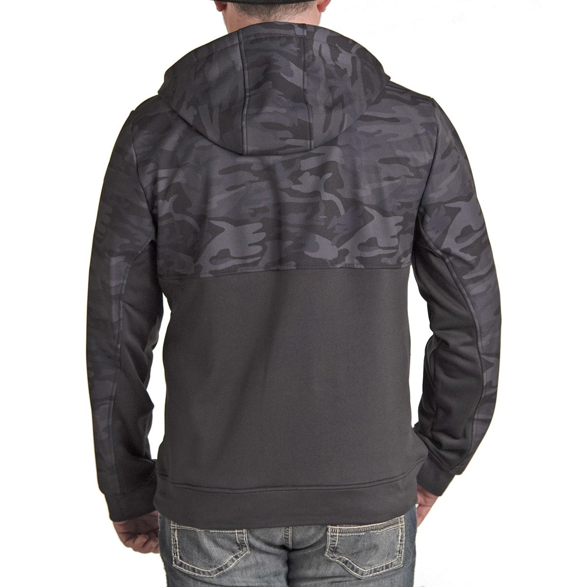 Rock & Roll Cowboy Men's Camo Printed Softshell Hooded Jacket 92-1128 4 Rock & Roll Cowboy Men's Camo Printed Softshell Hooded Jacket 92-1128 - Image 2