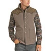 Rock & Roll Cowboy Men's Performance Nylon & Corduroy Grey Vest 98-1109 -Ariat 98 1109 1