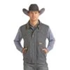 Powder River Men's Heather Holbrook Charcoal Vest 98-5619-02 -Ariat 98 5619 02
