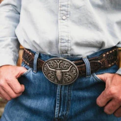 Montana Silversmiths Strength Of The Yellowstone Attitude Belt Buckle A960YEL -Ariat A960YEL mod