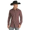 Rock & Roll Cowboy® Men's Long Sleeve Geo Print Snap Up Shirt B2S2027 1 Rock & Roll Cowboy® Men's Long Sleeve Geo Print Snap Up Shirt B2S2027 -Ariat B2S2027