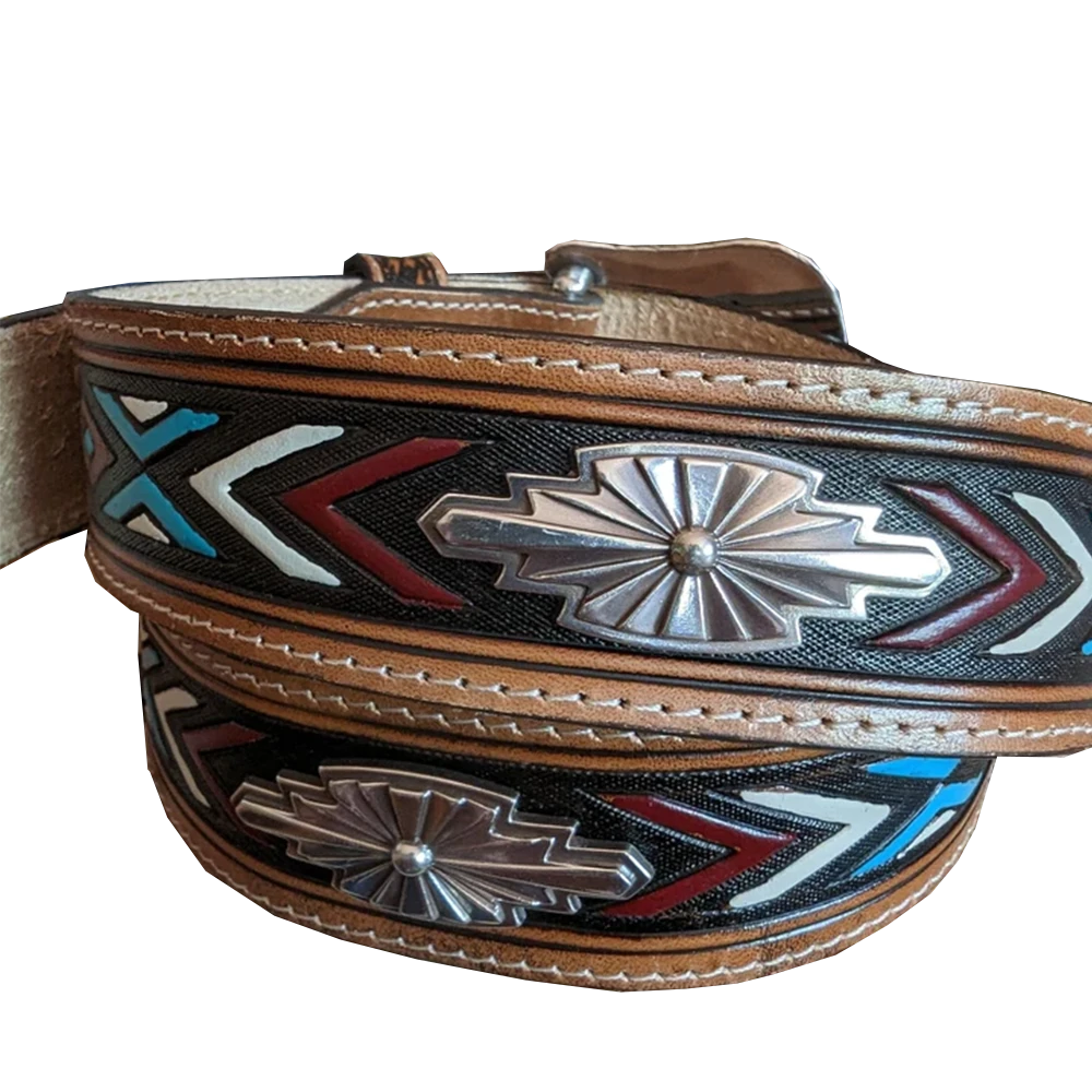 Brighton Men's "Tan Sierra" Sunrise Basket Weave Leather Belt C14134 4 Brighton Men's "Tan Sierra" Sunrise Basket Weave Leather Belt C14134 - Image 2