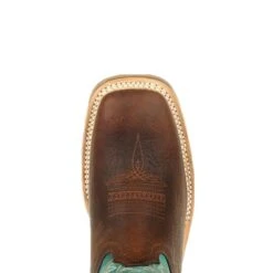 Durango® Men's Maverick Ranger Brown & Turquoise Square Toe Boots DDB0300 -Ariat DDB0300D