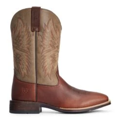 Ariat Men's Valor Ultra Peanut Brown Square Toe Western Boots 10034081 -Ariat F20 MNS WEST 10034081 side