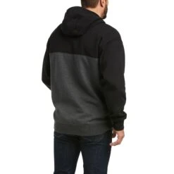 Ariat Men's Lifted Chenille Black Hoodie Sweatshirt 10037349 -Ariat F21 MNS WEST 10037349 back
