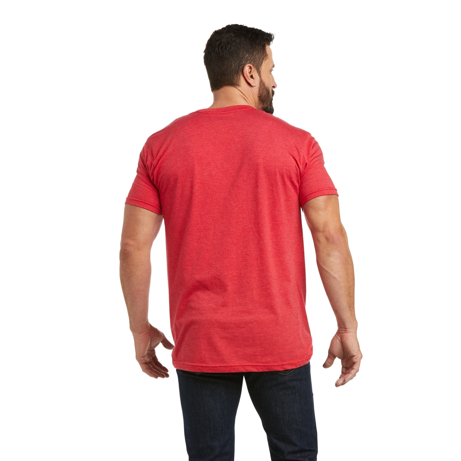 Ariat Men's Home Of The Brave SS Red Heather T-Shirt 10037835 4 Ariat Men's Home Of The Brave SS Red Heather T-Shirt 10037835 - Image 2